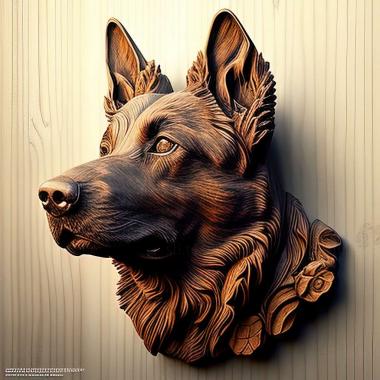 3D model Dutch Shepherd dog (STL)